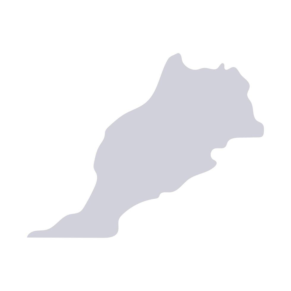 Country Morocco shape in flat design. Moroccan political map with borders. illustration isolated. vector