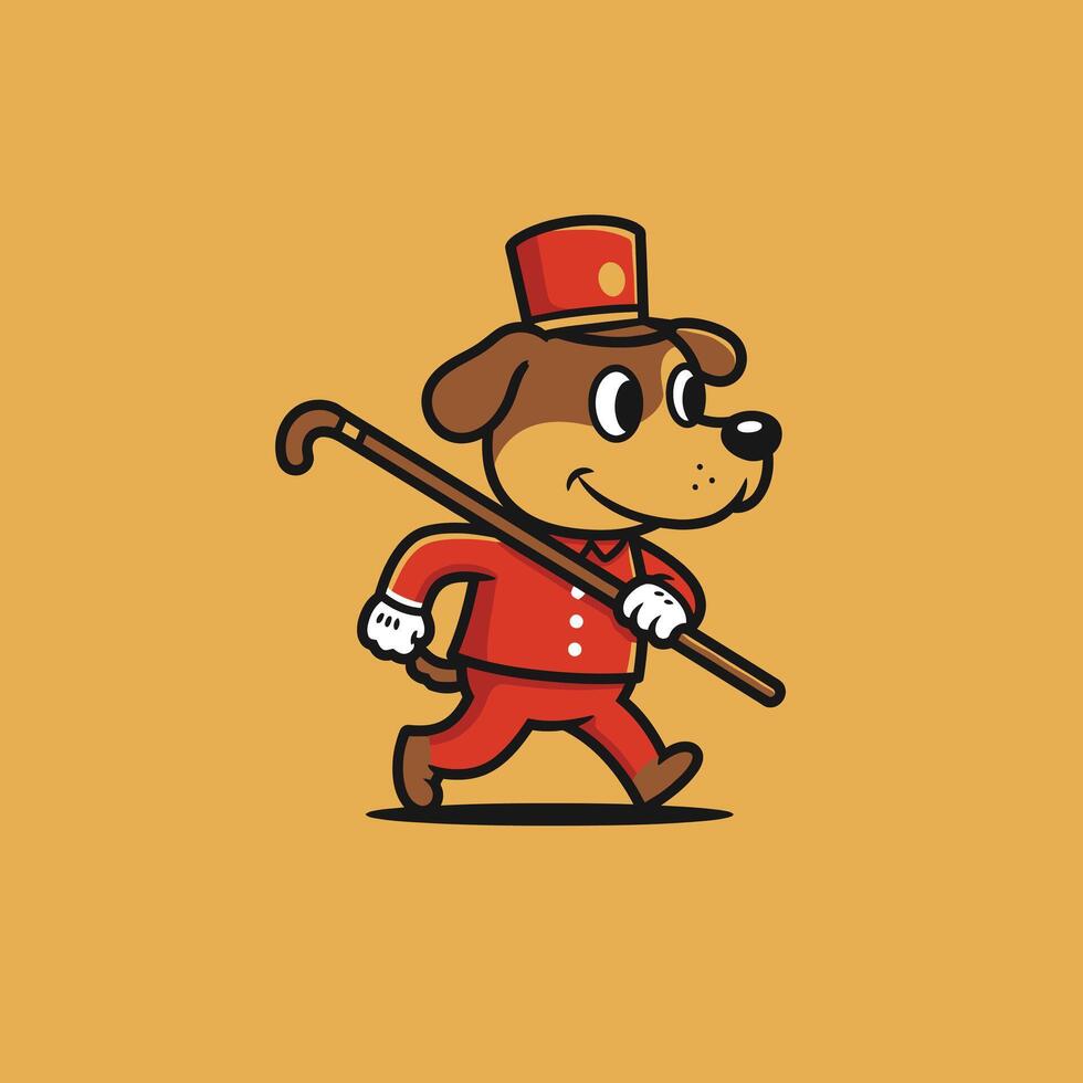 Cartoon dog logo design vector