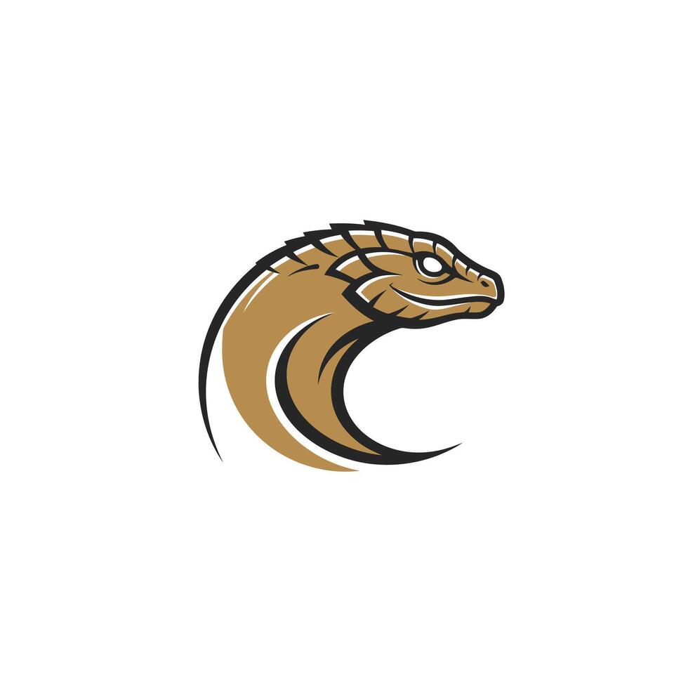 Lizard head logo design vector