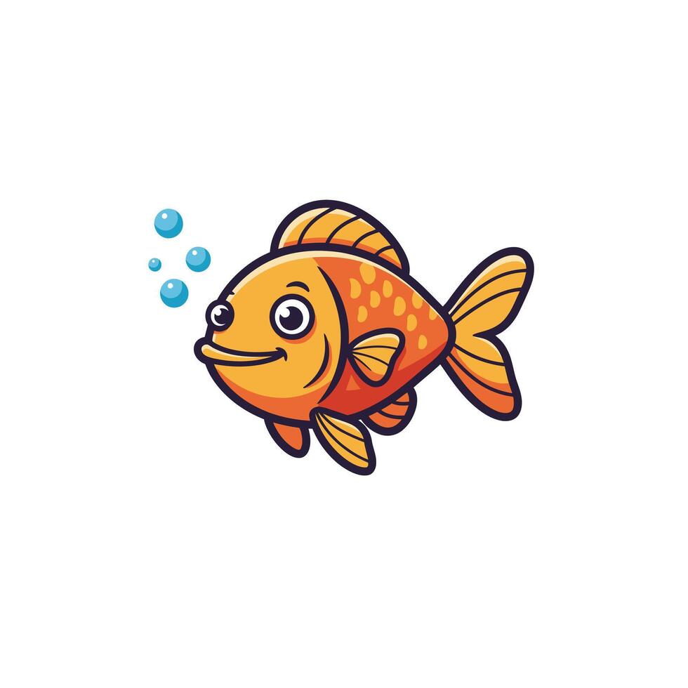 Goldfish logo design vector