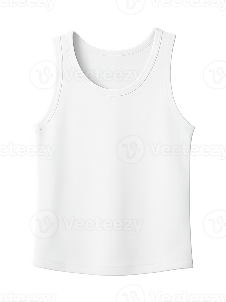 White tank top isolated on transparent background png