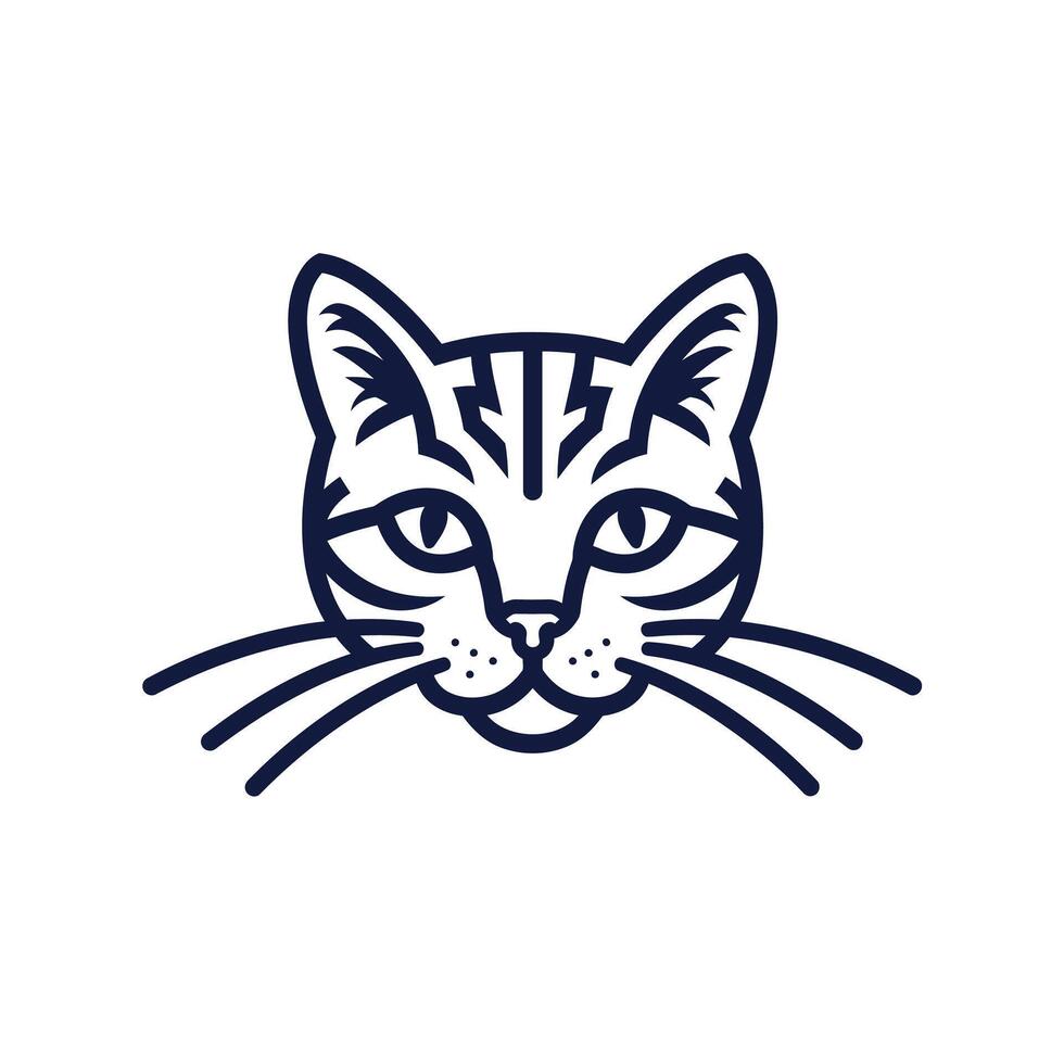 Cat's head logo design vector