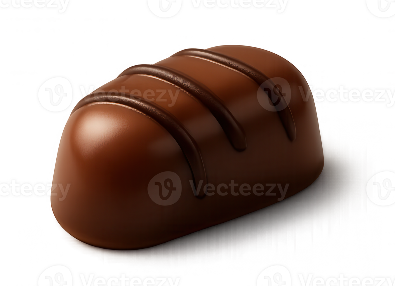 Delicious chocolate praline with topping isolated on transparent background png