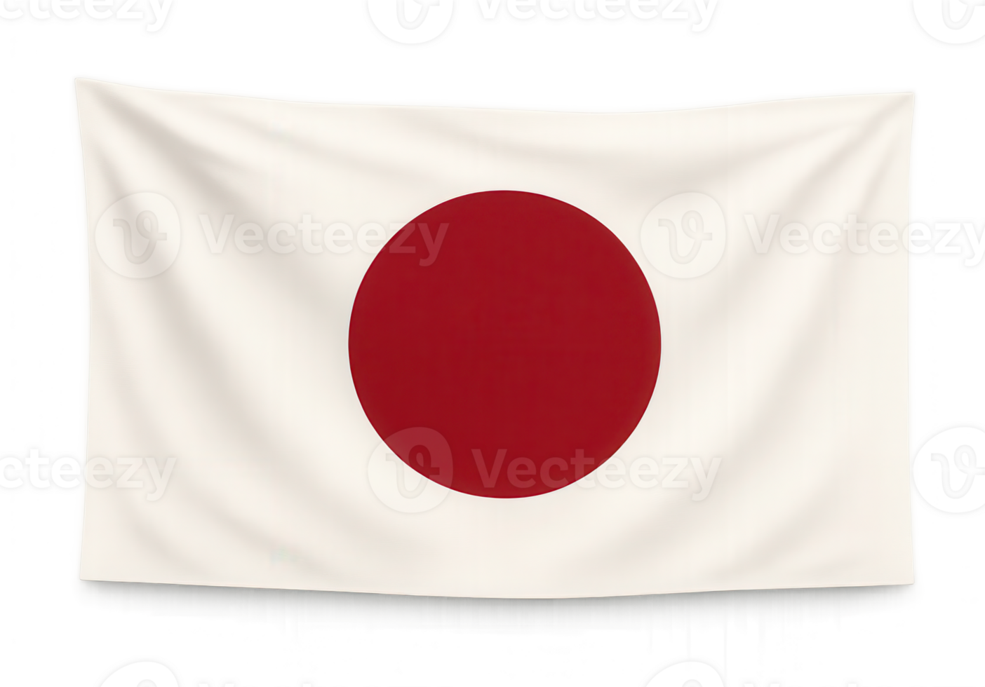 Nice Japanese flag waving on transparent background png