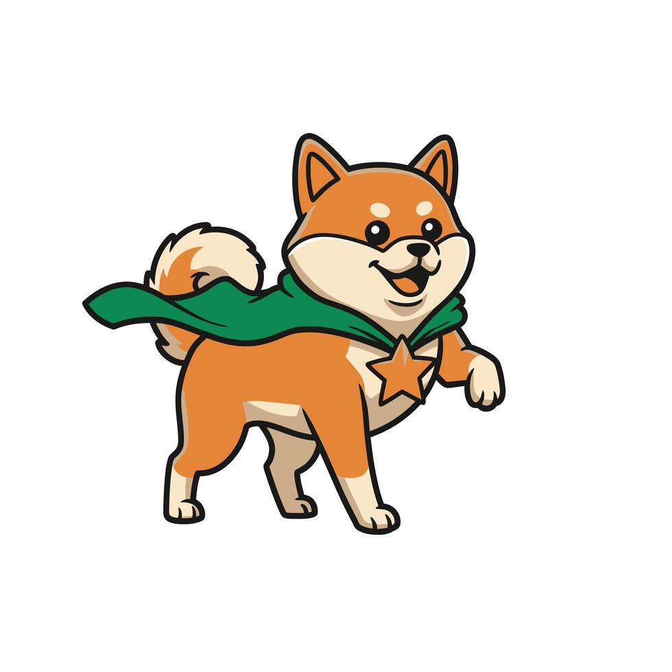 Superhero dog logo design vector