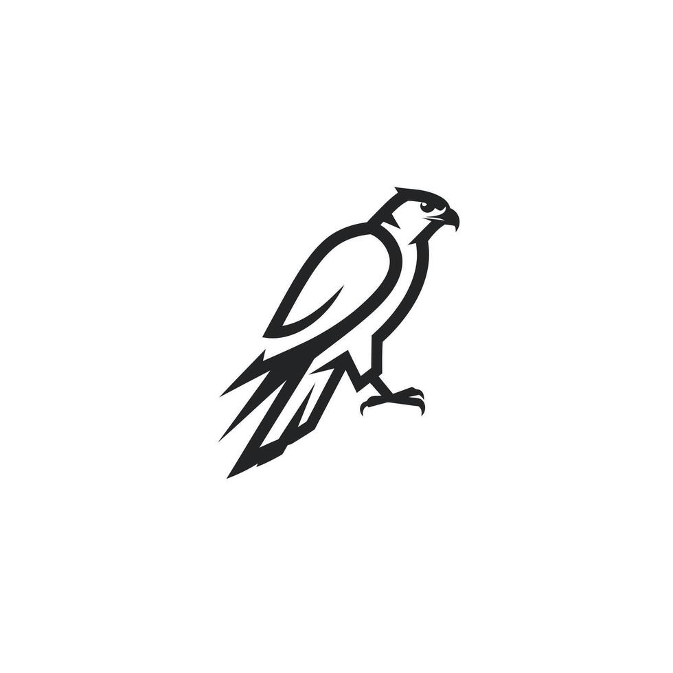 Black and white logo design of an eagle vector