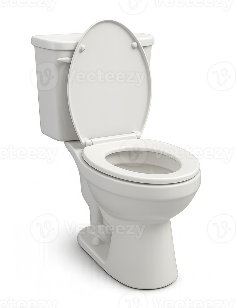 White open toilet on transparent background png
