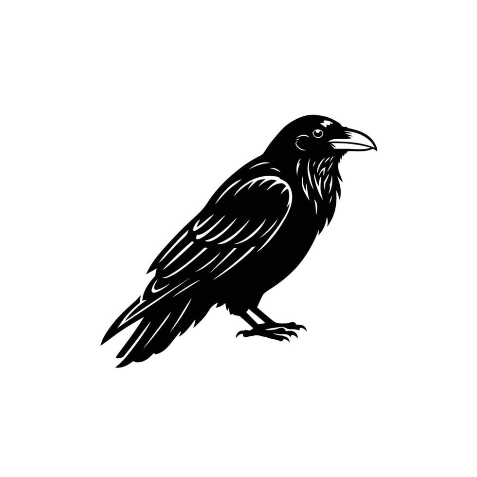 Raven logo design vector