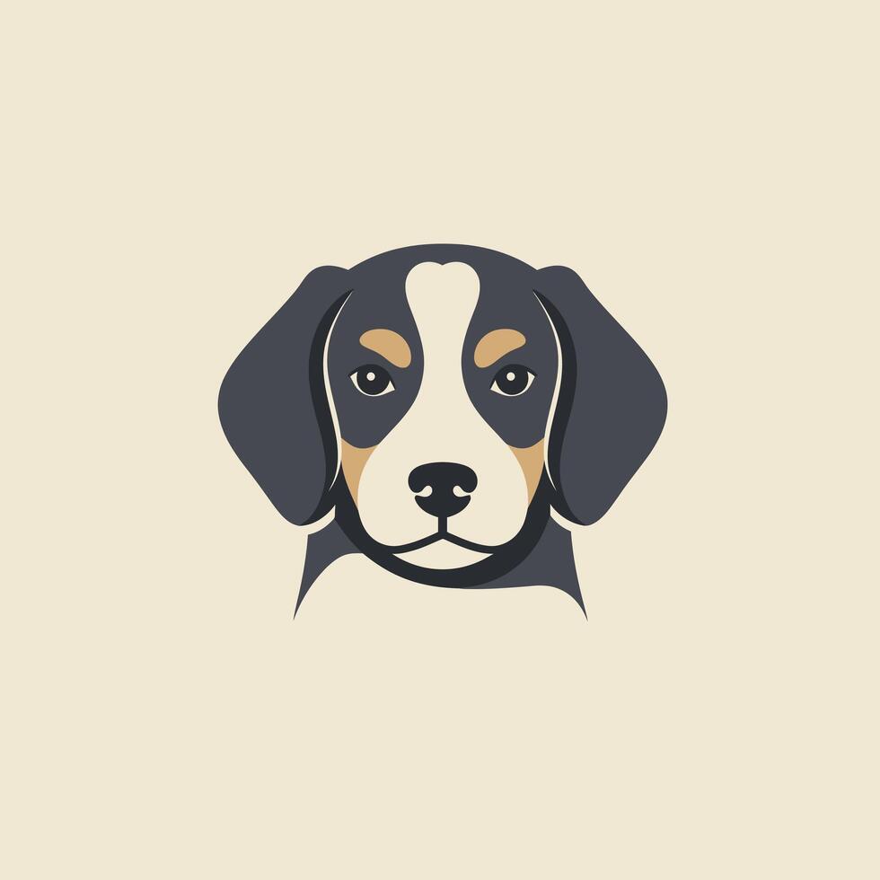 Dog's head logo design vector