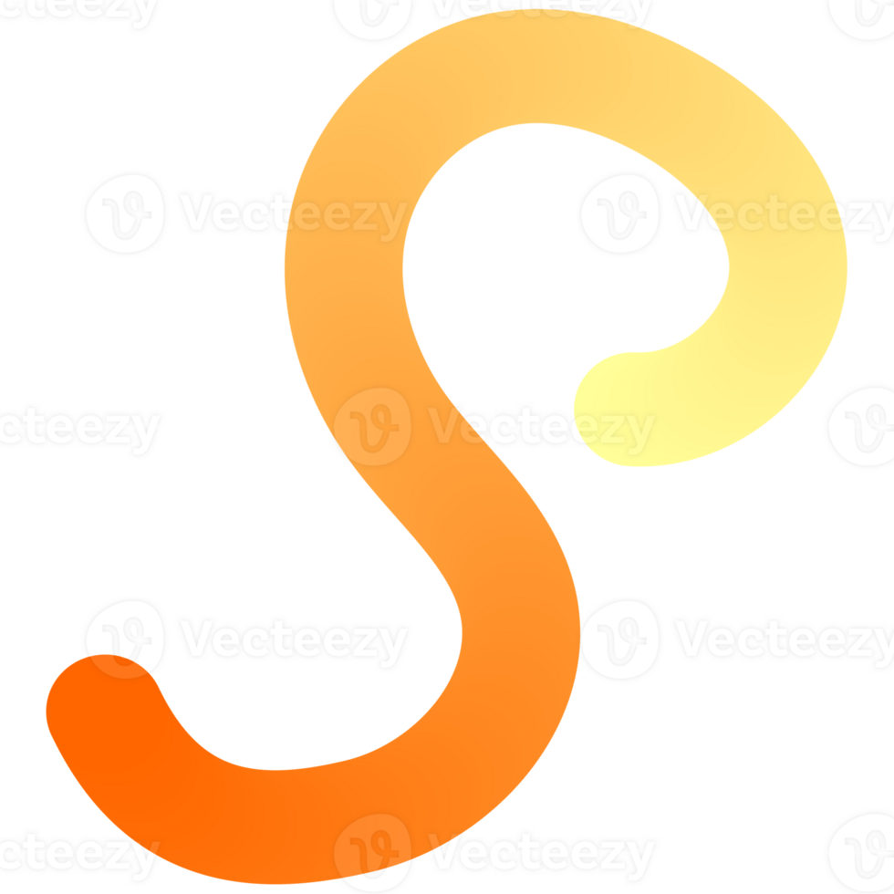 The letter s in orange and yellow png