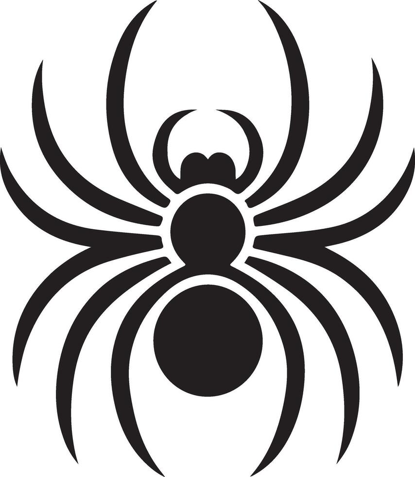 black and white spider silhouette new 2025 trendy vector