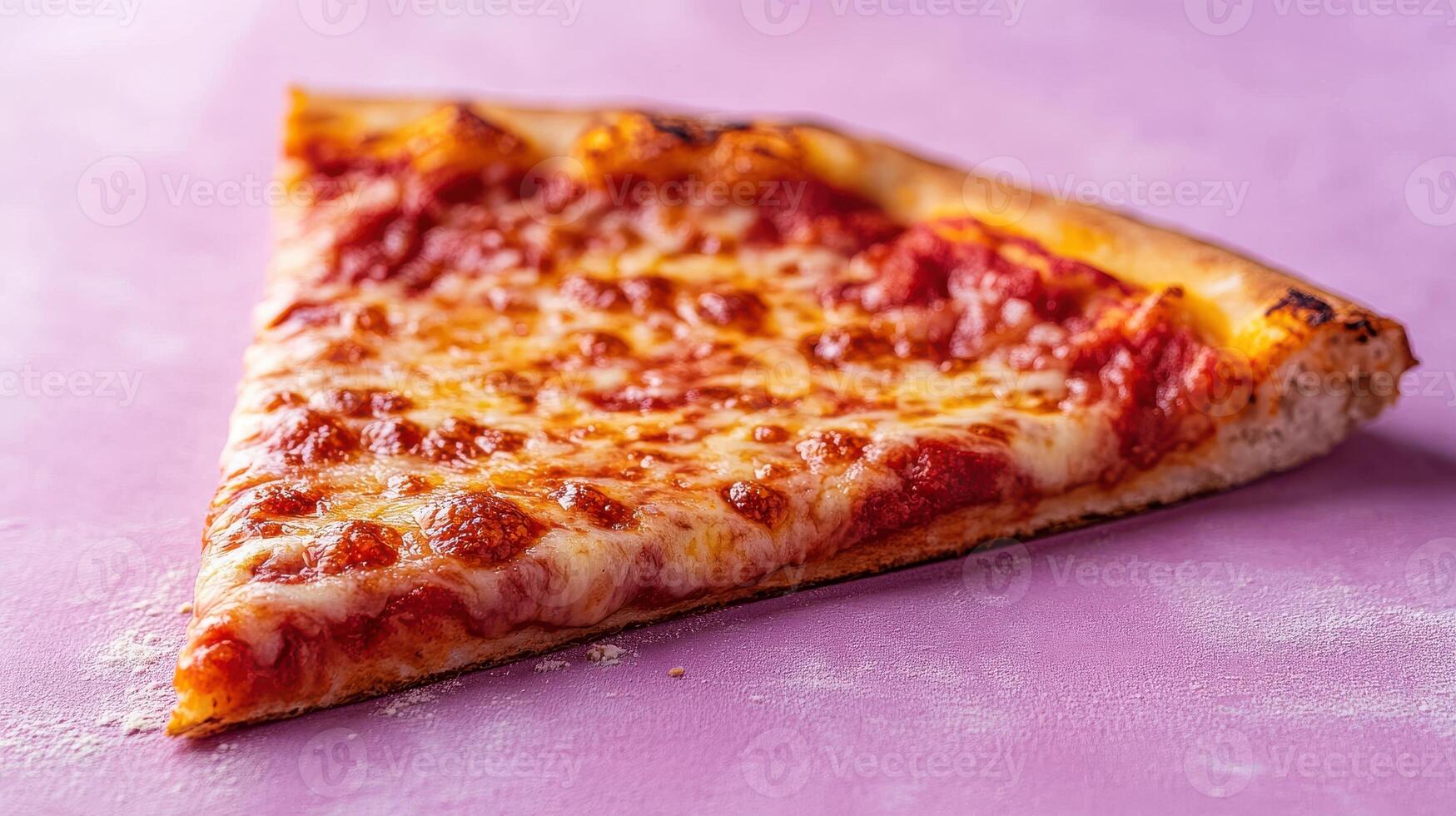 Delicious Slice of New York Style Pizza on a Pastel Plate Perfect for Food Blogs and Culinary Reviews photo