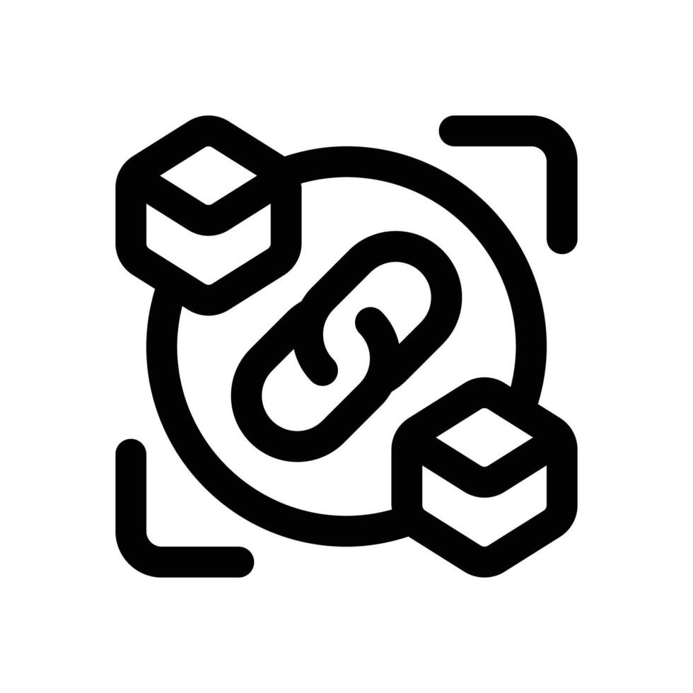 link chain line icon. Clean and minimalist icon for websites and mobile apps. vector