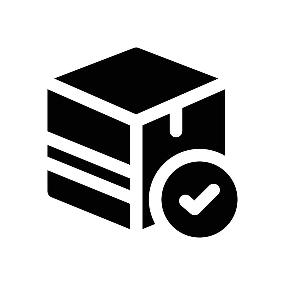 package delivery glyph icon. Strong and solid icon for websites and mobile apps. vector