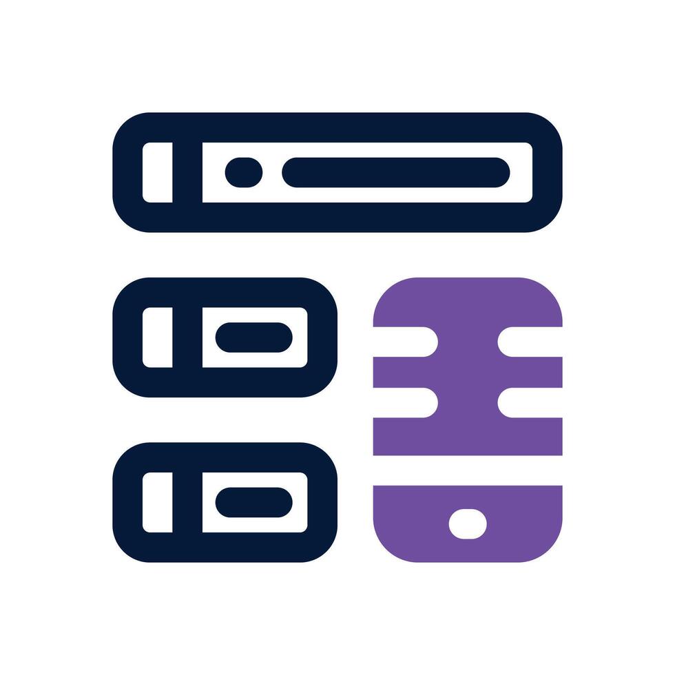 playlist dual tone icon. Sleek and modern icon for websites and mobile apps. vector