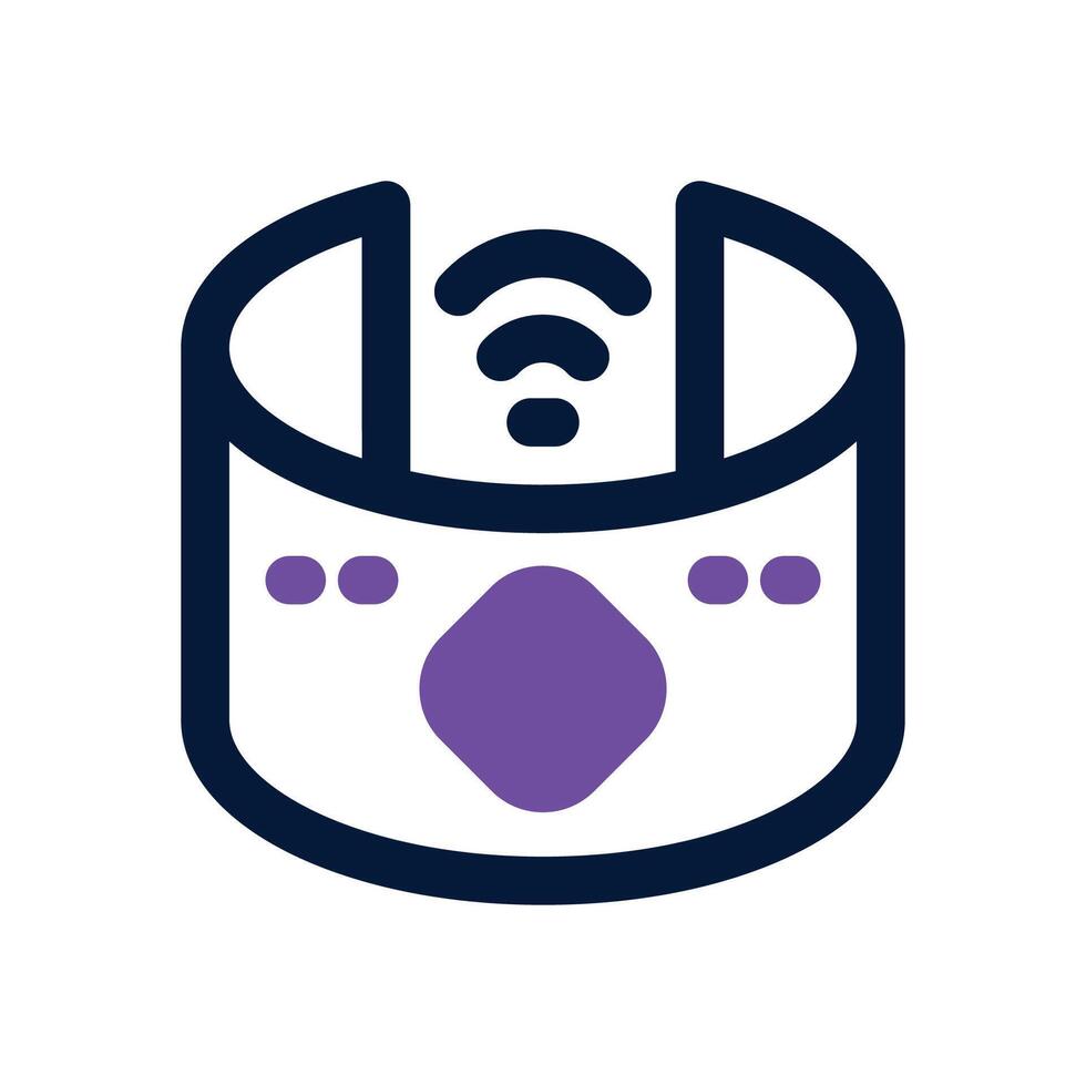 virtual reality dual tone icon. Sleek and modern icon for websites and mobile apps. vector