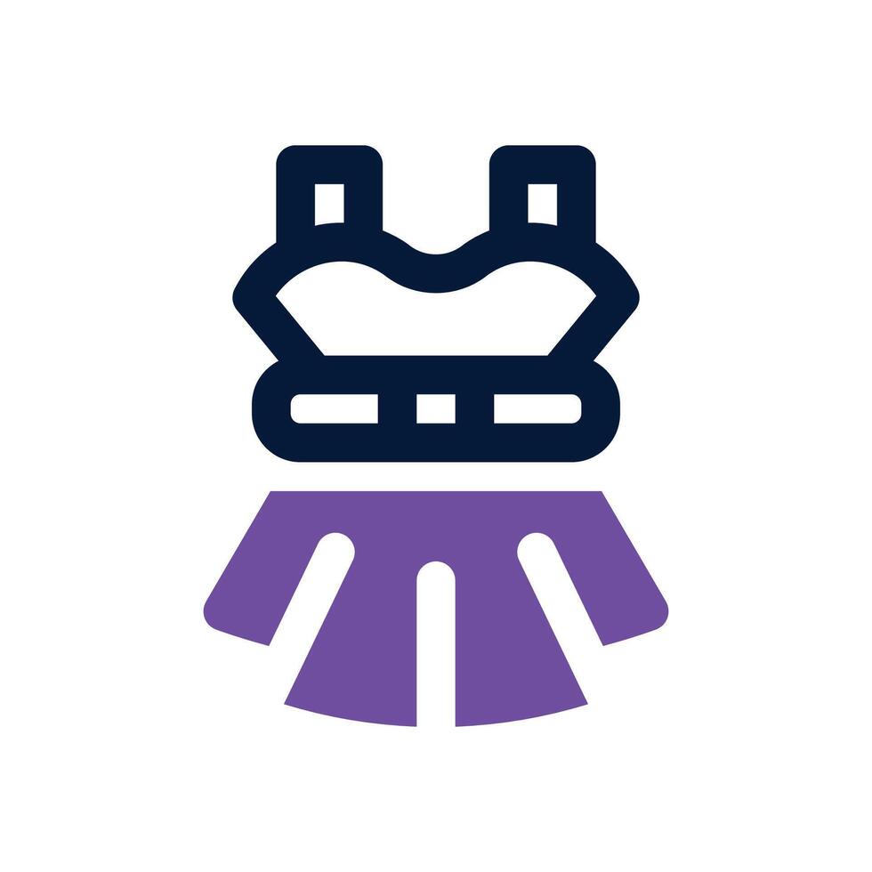 dress dual tone icon. Sleek and modern icon for websites and mobile apps. vector