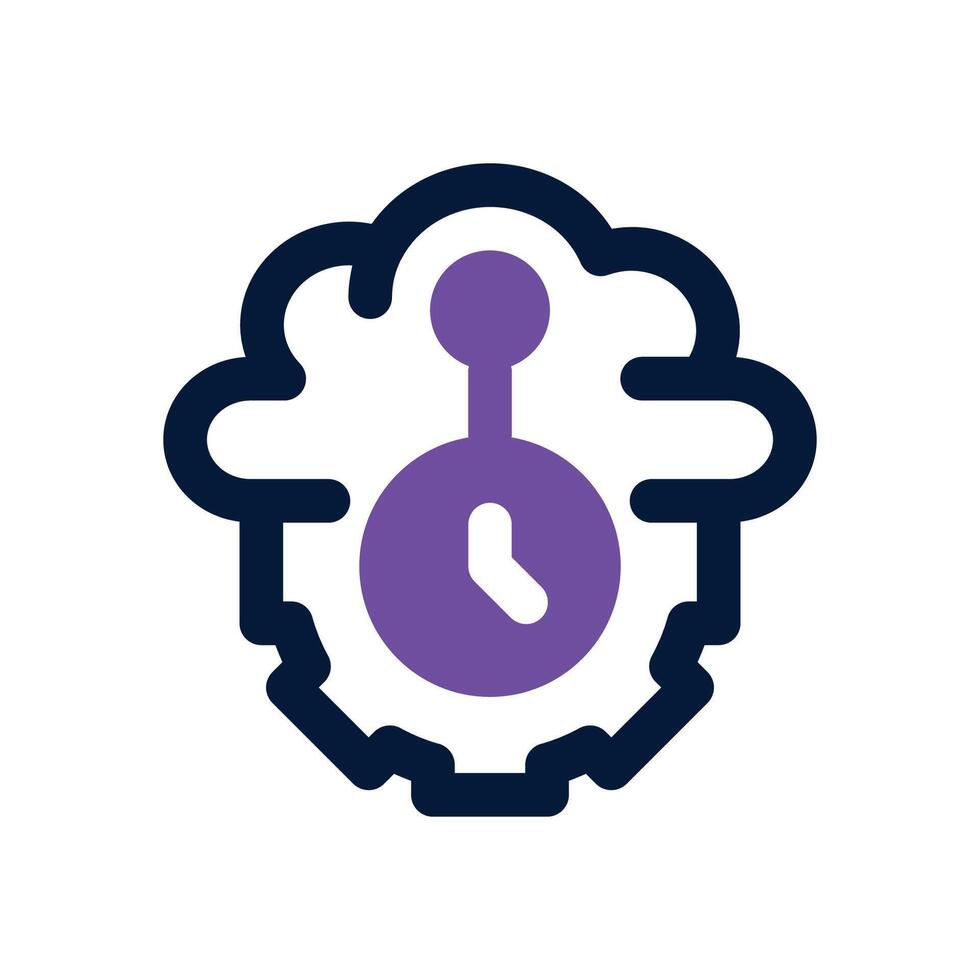 cloud processing duotone icon. Sleek and modern icon for websites and mobile apps. vector