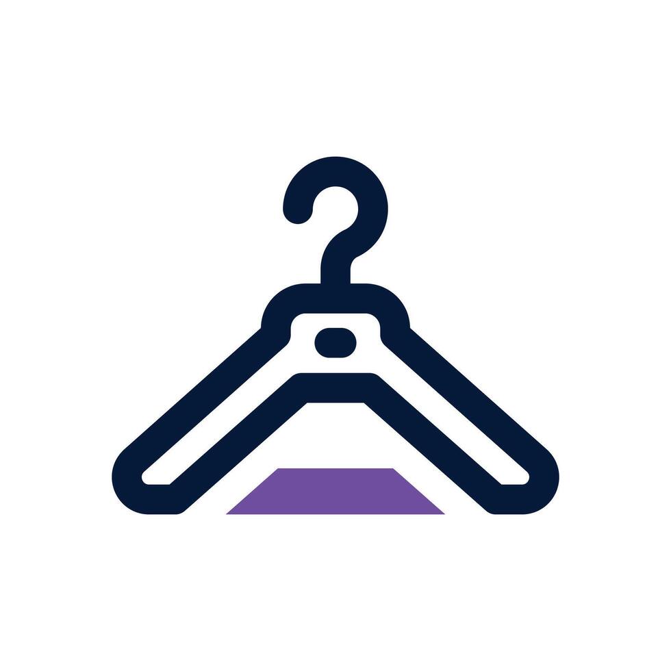 hanger dual tone icon. Sleek and modern icon for websites and mobile apps. vector