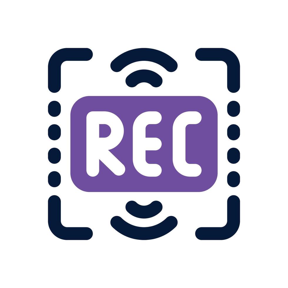 record dual tone icon. Sleek and modern icon for websites and mobile apps. vector