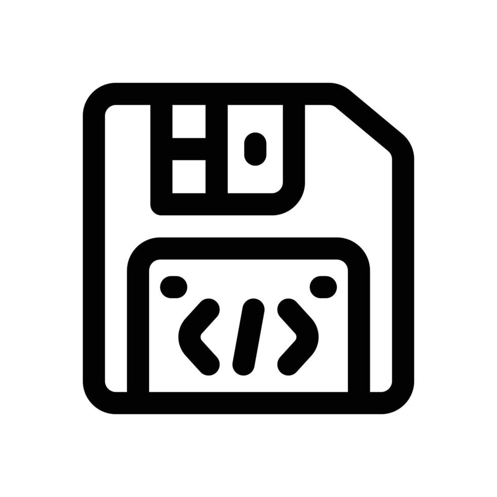 floppy disc line icon. Clean and minimalist icon for websites and mobile apps. vector