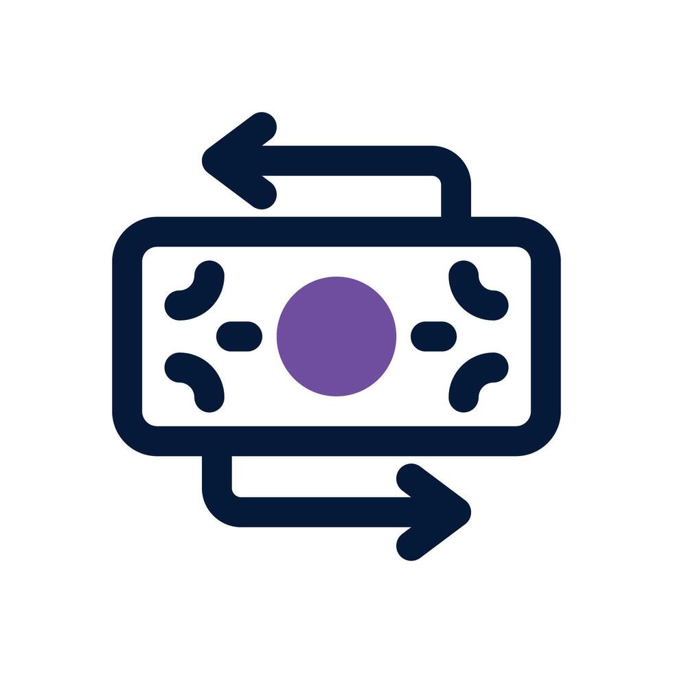 money refund duotone icon. Sleek and modern icon for websites and mobile apps. vector