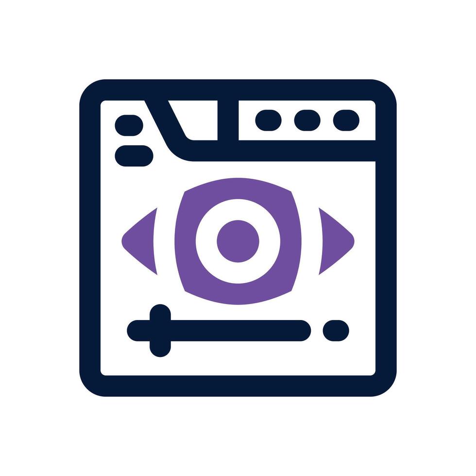 viewers dual tone icon. Sleek and modern icon for websites and mobile apps. vector