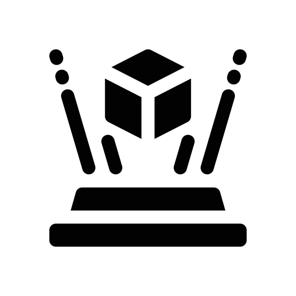 hologram glyph icon. Strong and solid icon for websites and mobile apps. vector