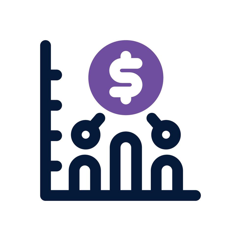 average selling price dual tone icon. Sleek and modern icon for websites and mobile apps. vector