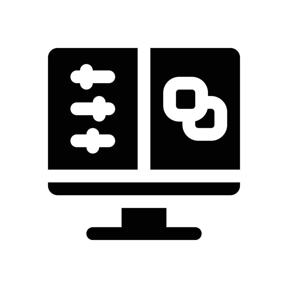 modeling glyph icon. Strong and solid icon for websites and mobile apps. vector