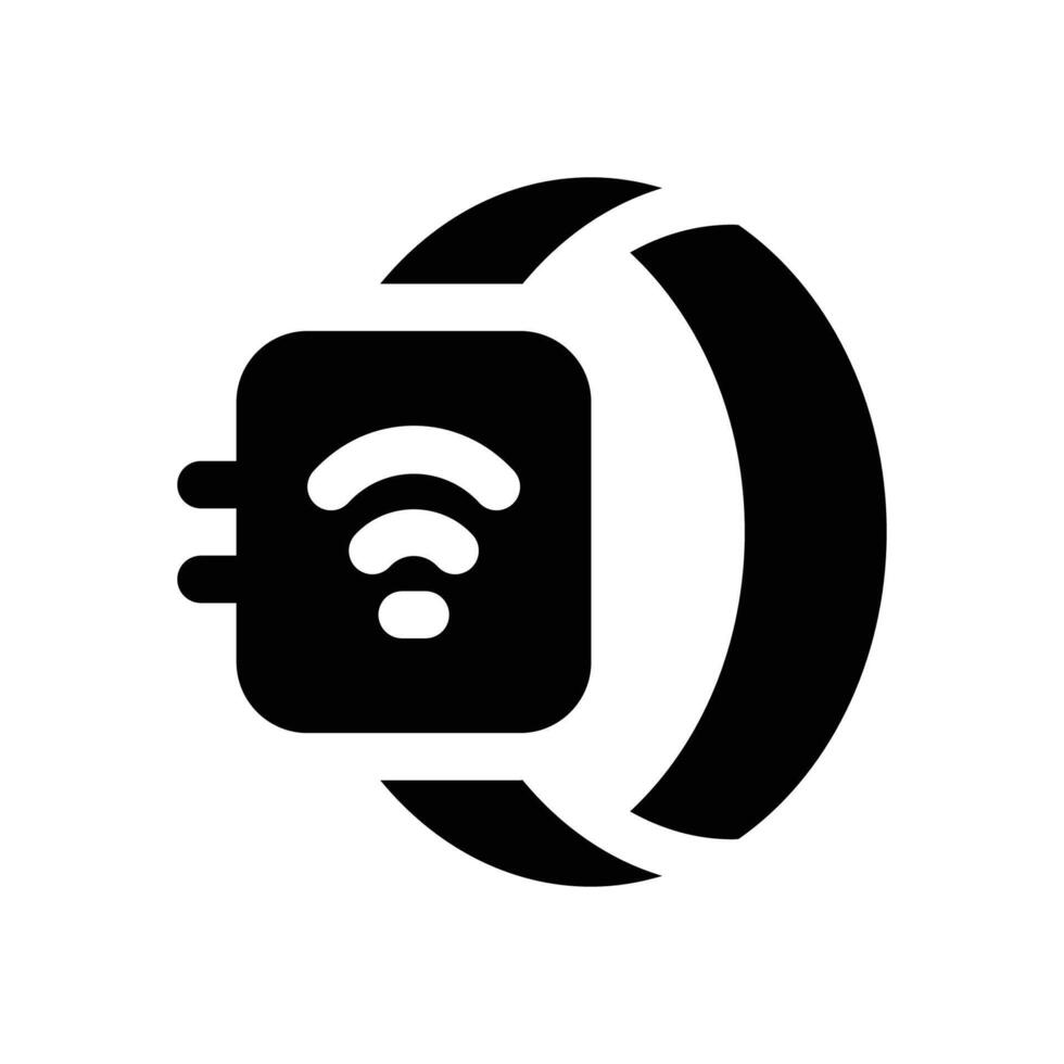 smart watch glyph icon. Strong and solid icon for websites and mobile apps. vector