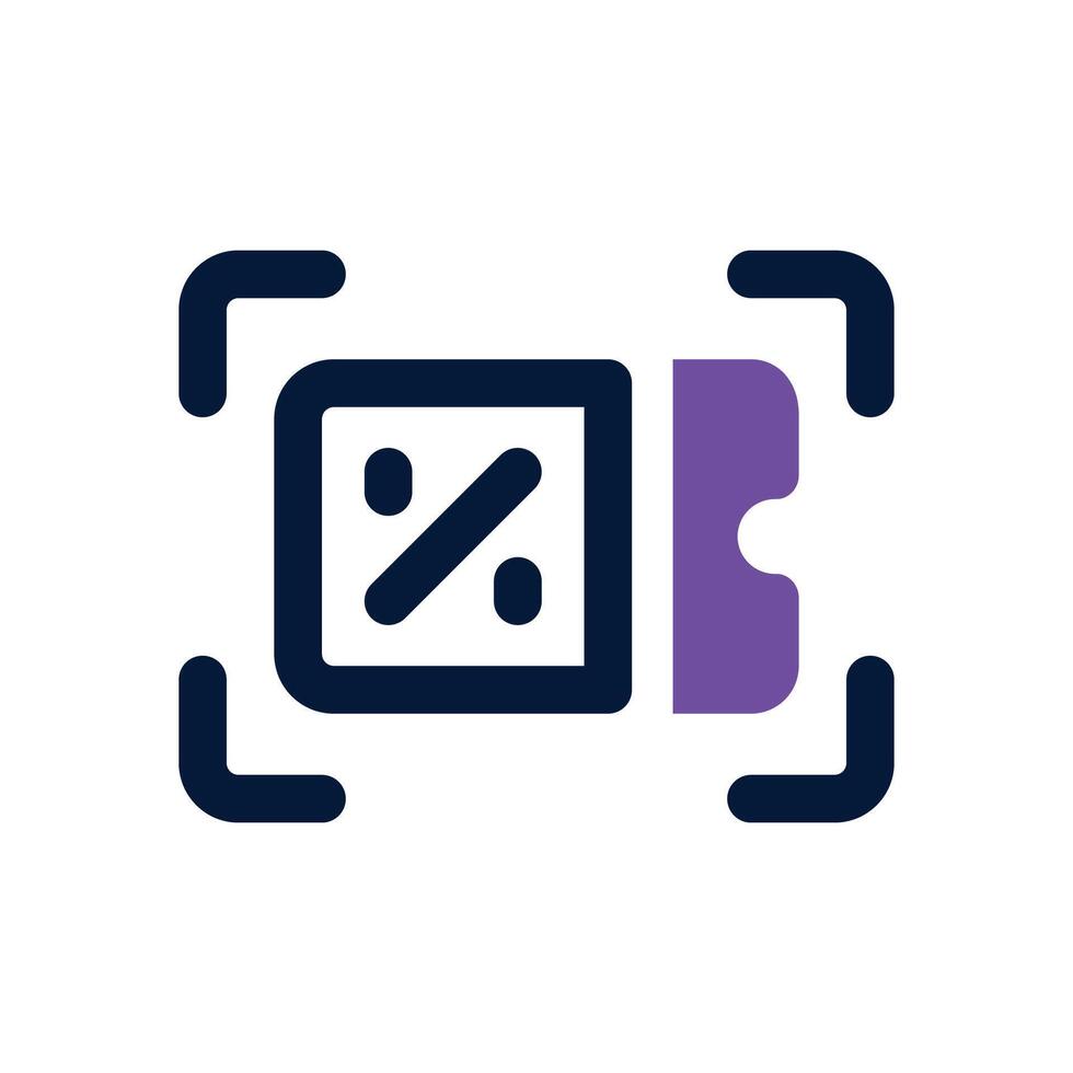 scan duotone icon. Sleek and modern icon for websites and mobile apps. vector
