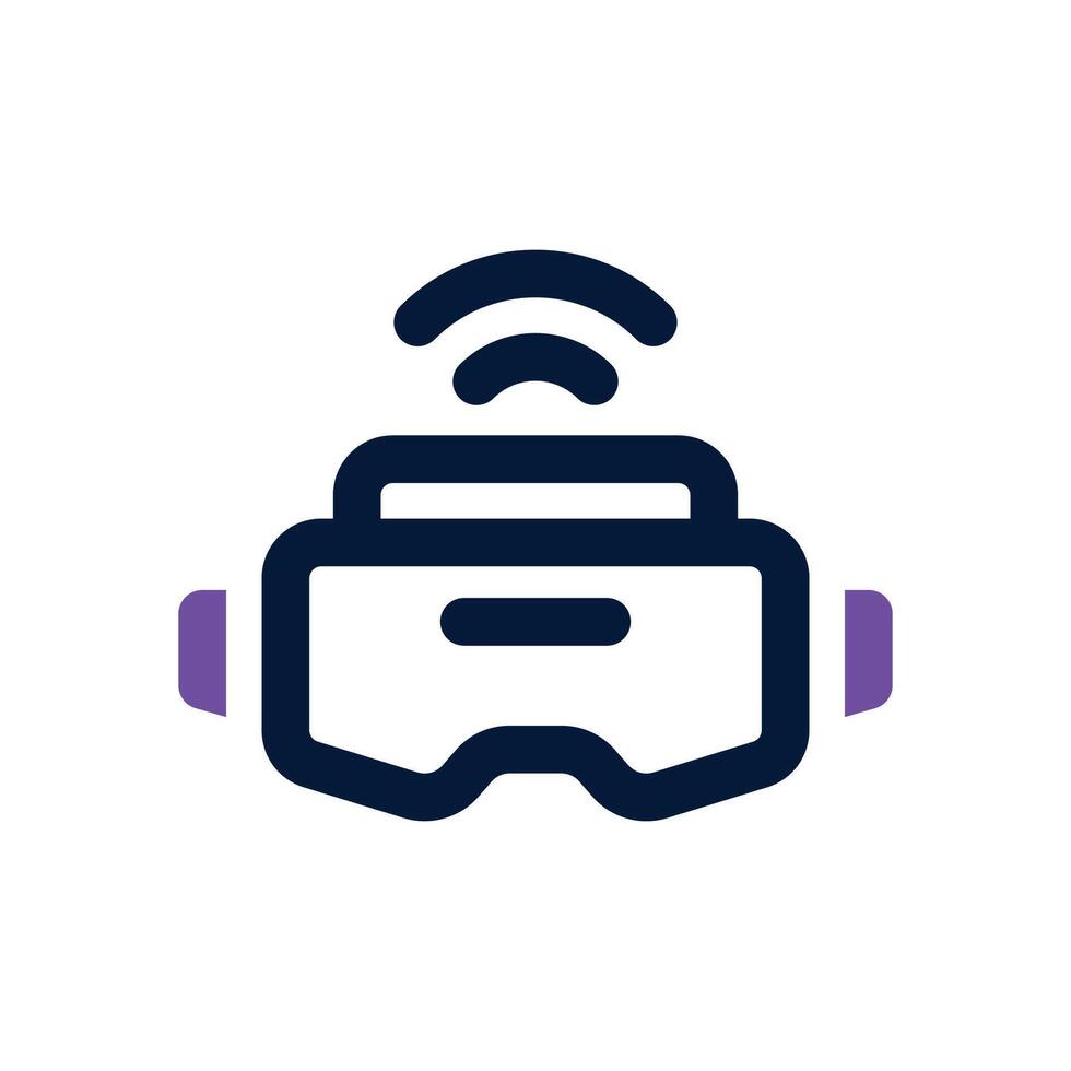 virtual reality duotone icon. Sleek and modern icon for websites, mobile apps, marketing materials, and corporate design. Fully scalable and ready to use. vector
