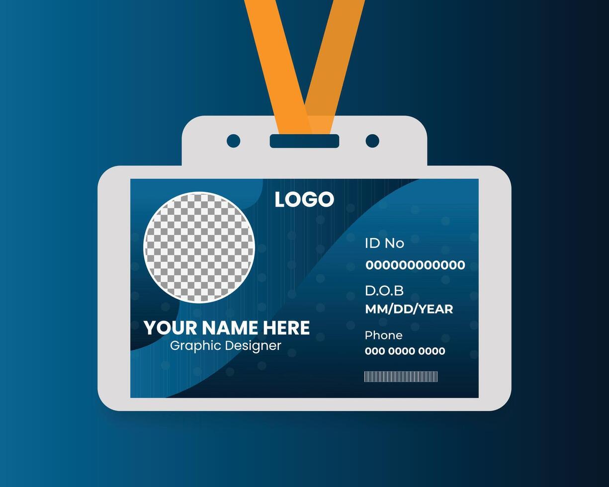 Creative Horizontal ID Card Template vector