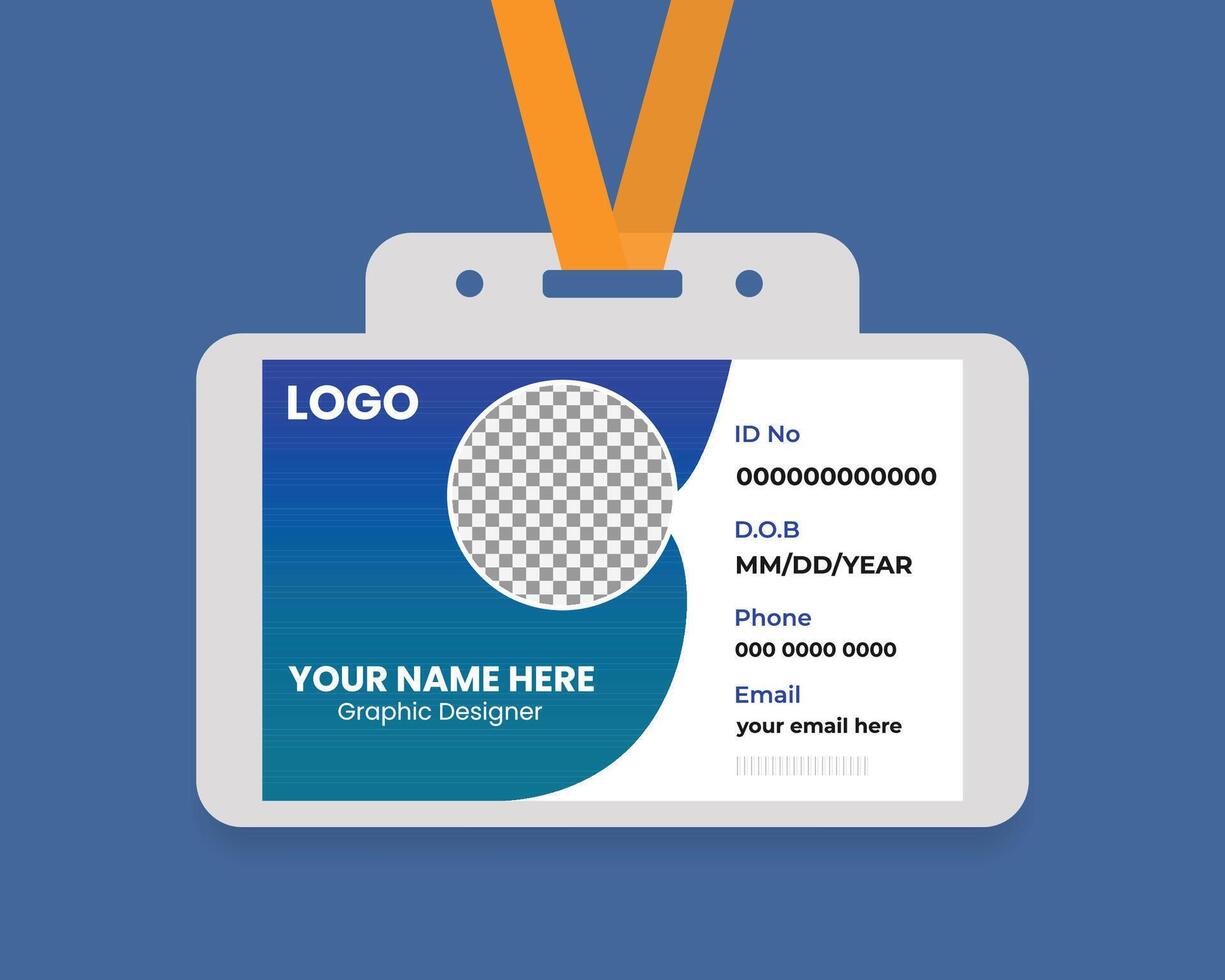 Landscape ID Card Design Template vector