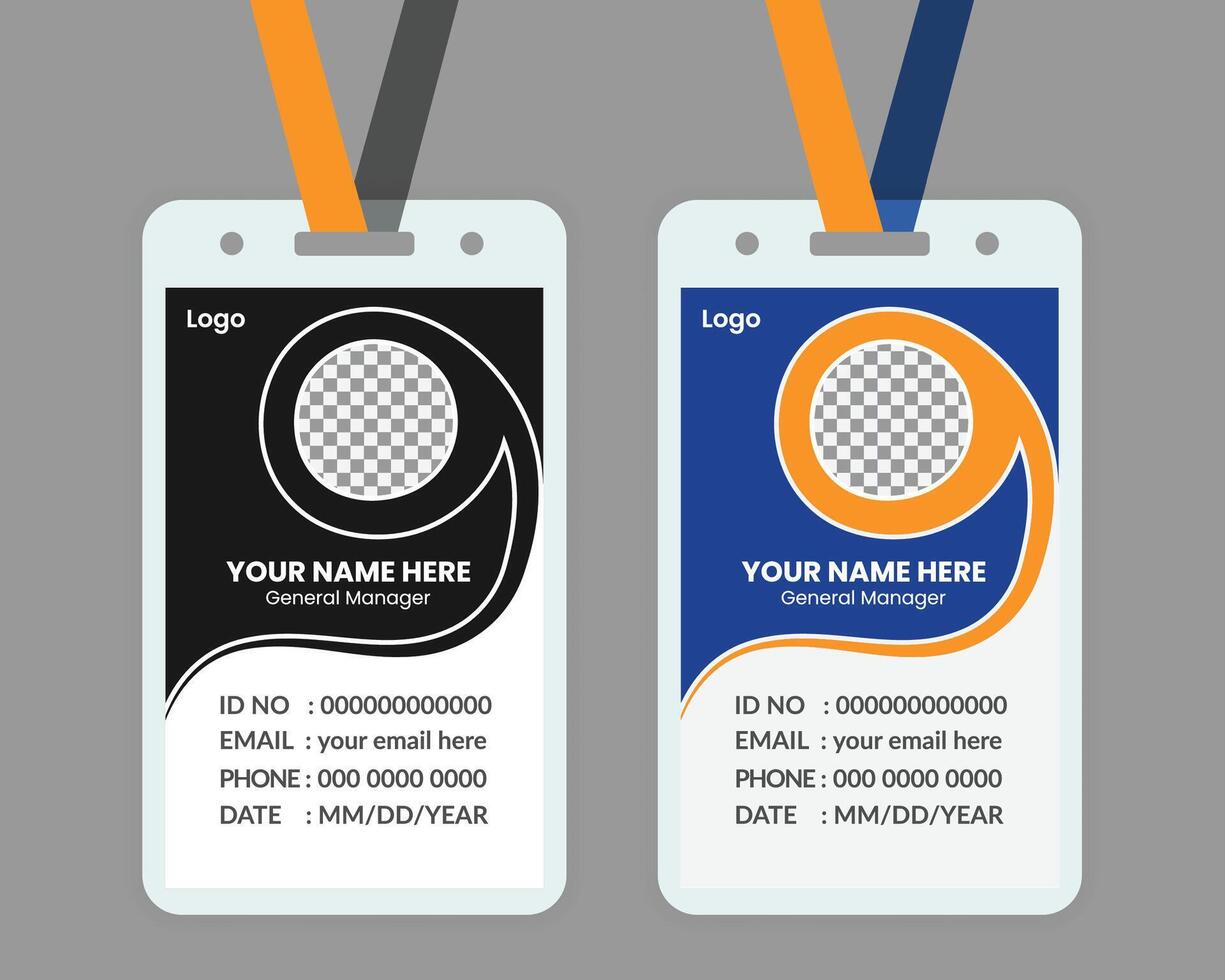 Unique ID Card Design Templates For Your Use And Pass vector
