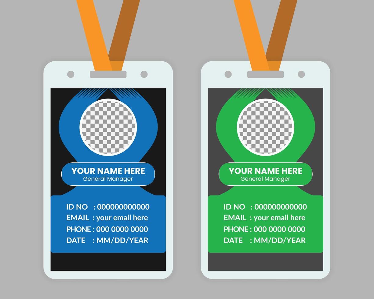 minimal ID Card Design Templates For Your Use vector