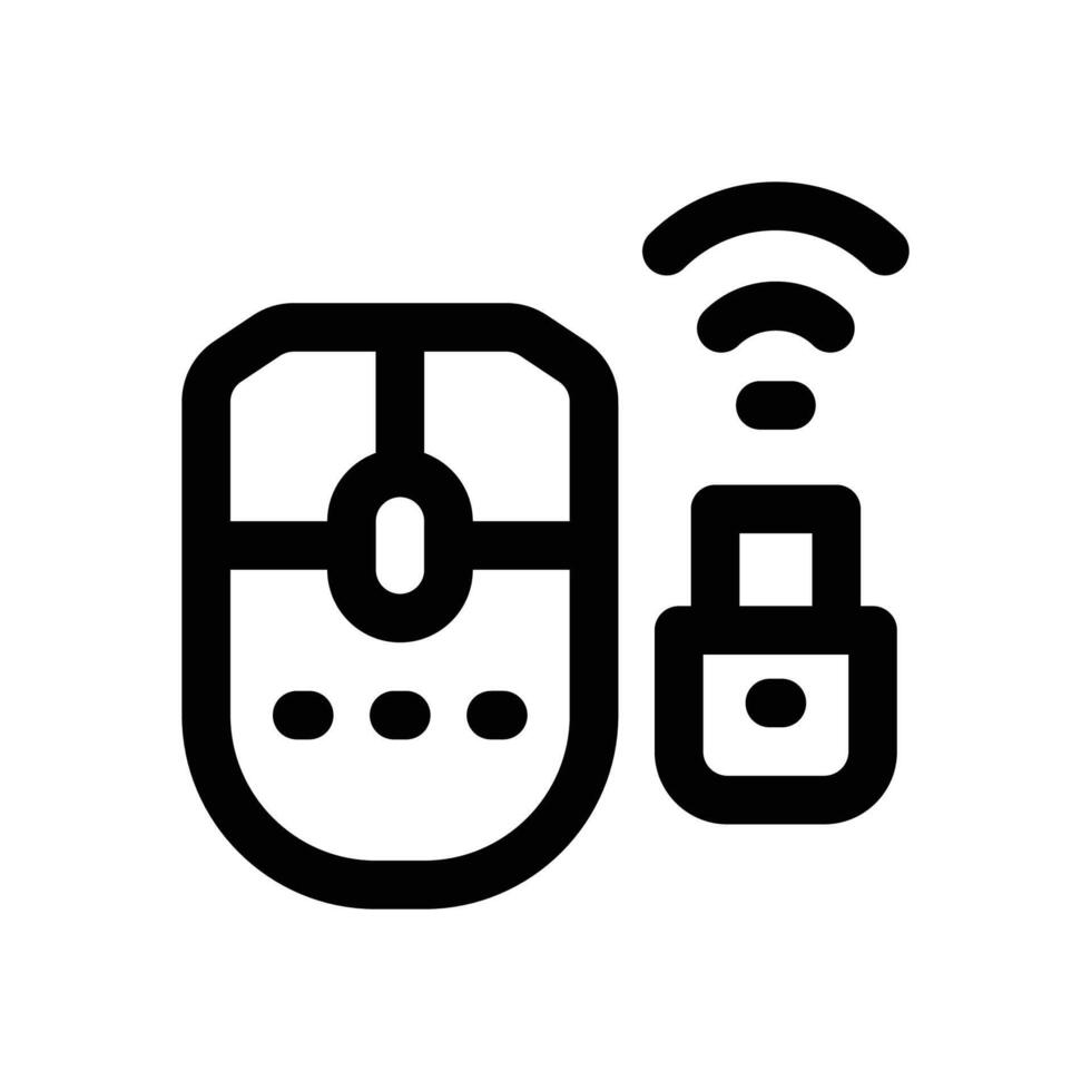 mouse line icon. Clean and minimalist icon for websites, mobile apps, presentations, and logos. Fully scalable and customizable for any project. vector