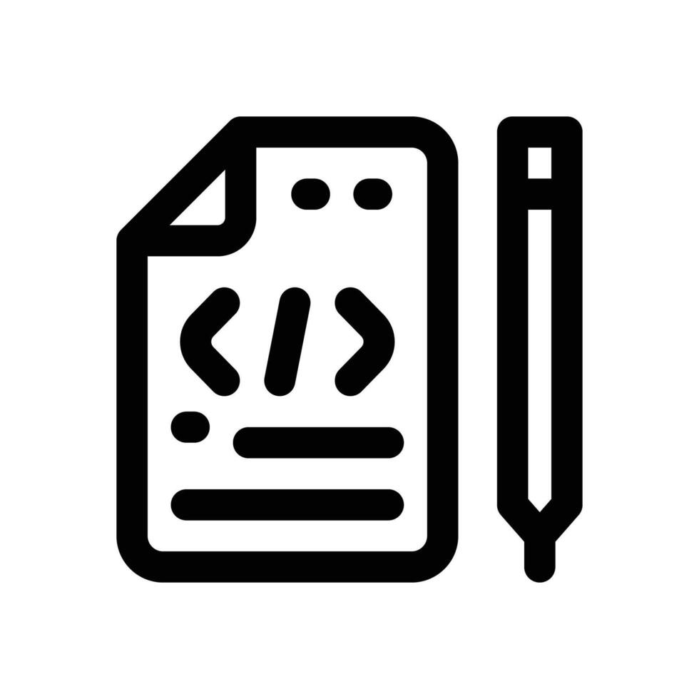 writing line icon. Clean and minimalist icon for websites and mobile apps. vector