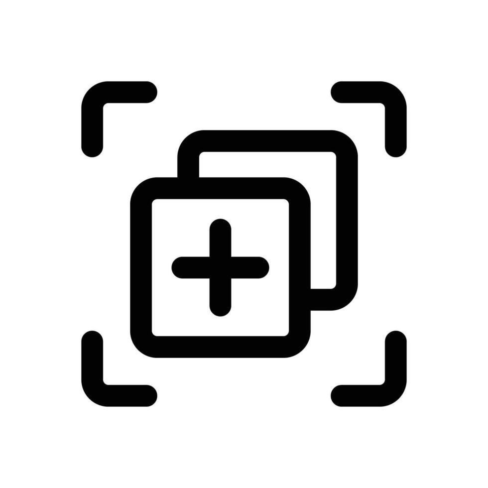 new tab line icon. Clean and minimalist icon for websites and mobile apps. vector