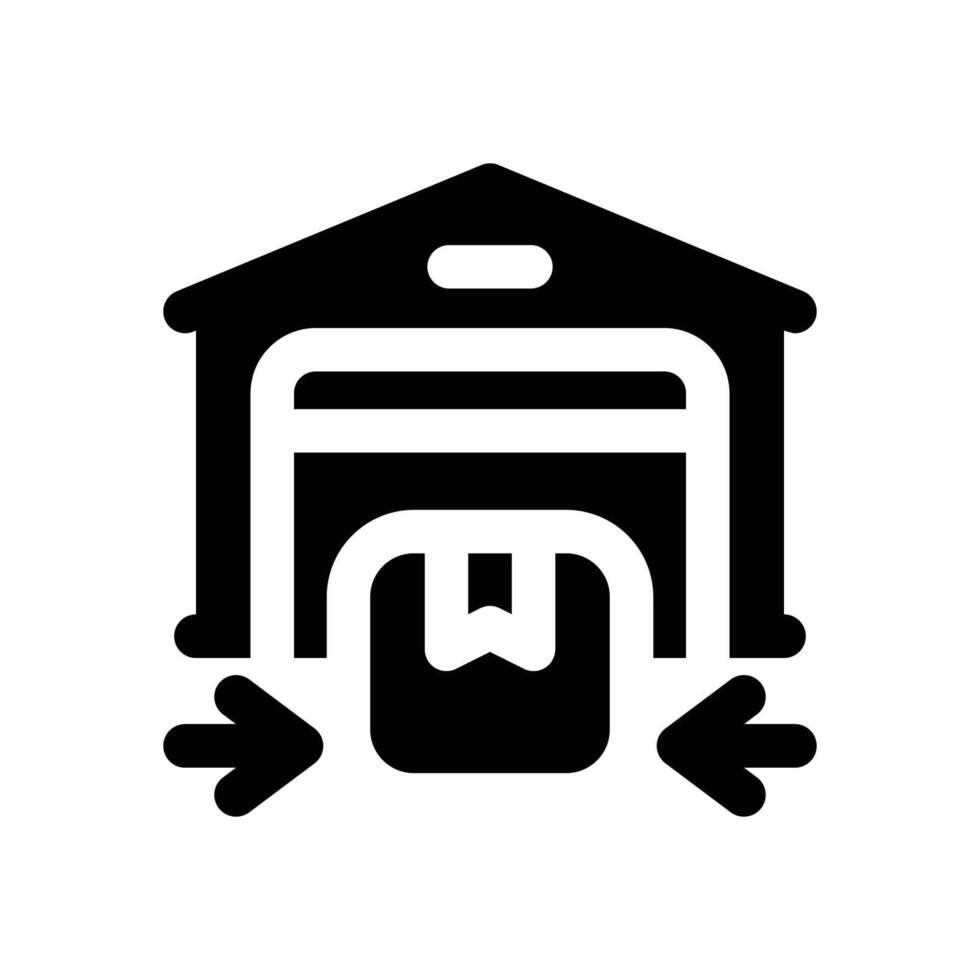 distribution center glyph icon. Strong and solid icon for websites and mobile apps. vector