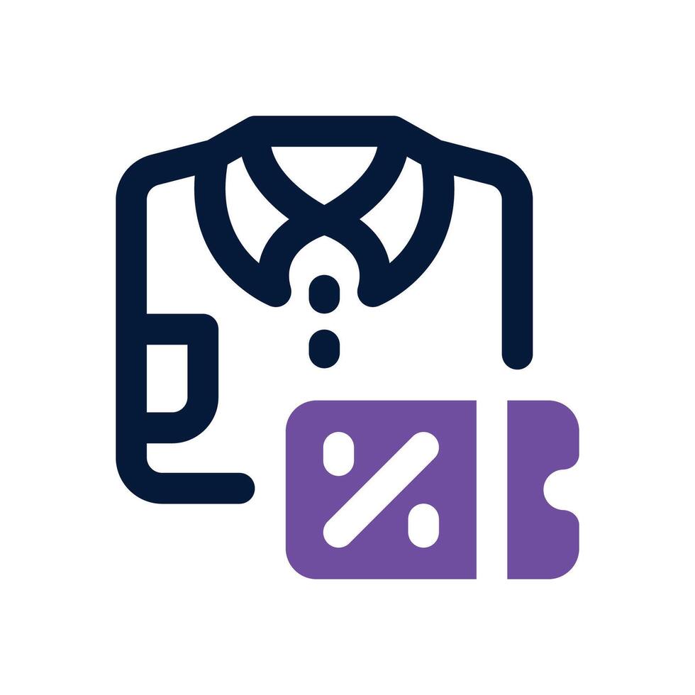 shirt duotone icon. Sleek and modern icon for websites and mobile apps. vector