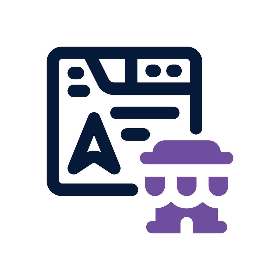 website duotone icon. Sleek and modern icon for websites, mobile apps, marketing materials, and corporate design. Fully scalable and ready to use. vector