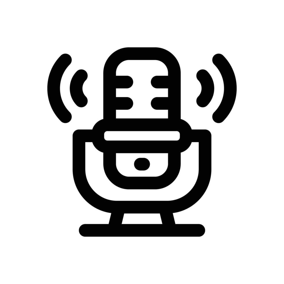 microphone line icon. Clean and minimalist icon for websites and mobile apps. vector