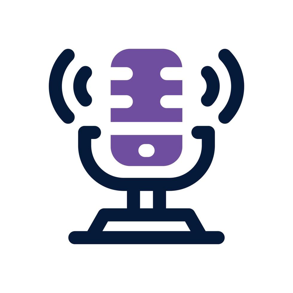 podcast dual tone icon. Sleek and modern icon for websites and mobile apps. vector