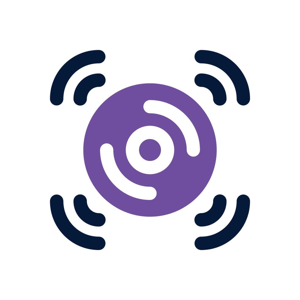 music dual tone icon. Sleek and modern icon for websites and mobile apps. vector