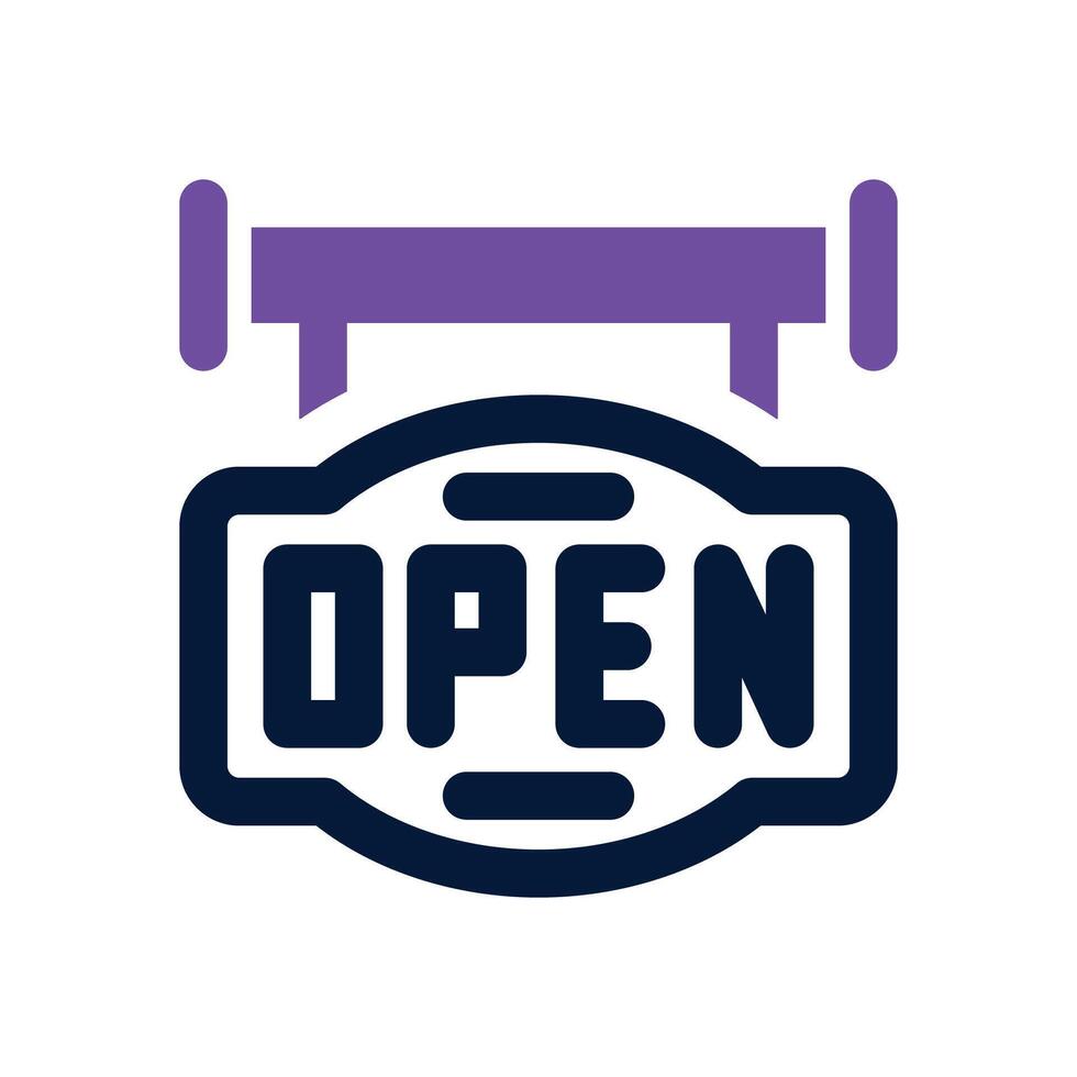 open duotone icon. Sleek and modern icon for websites, mobile apps, marketing materials, and corporate design. Fully scalable and ready to use. vector