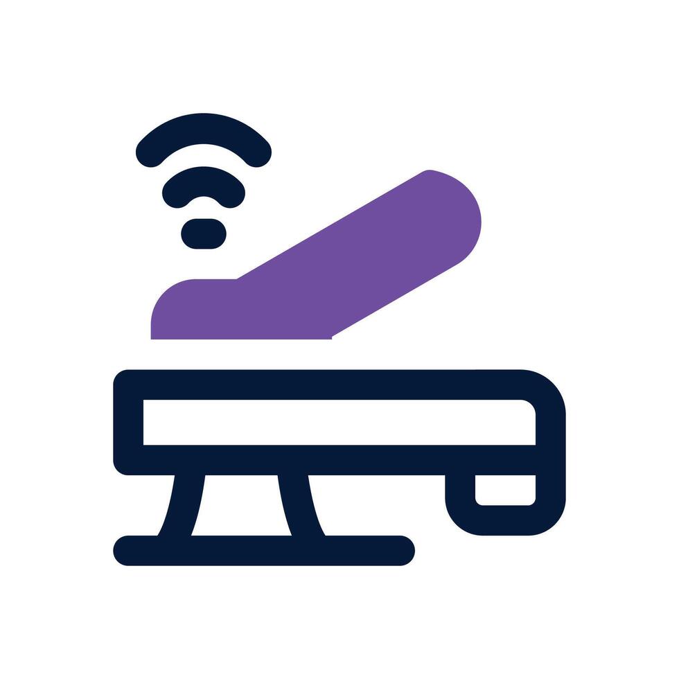 smart faucet dual tone icon. Sleek and modern icon for websites and mobile apps. vector