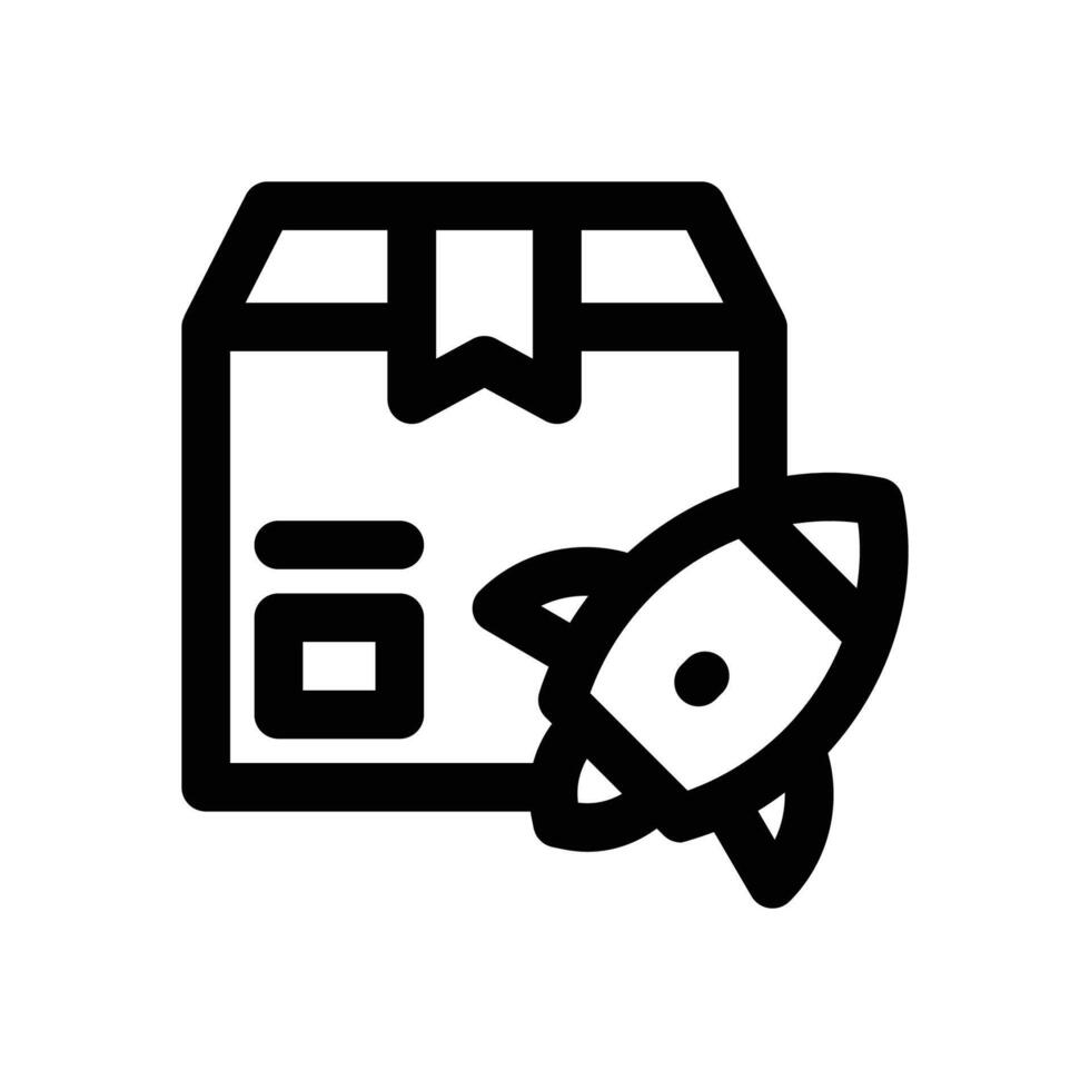 fast shipping line icon. Clean and minimalist icon for websites and mobile apps. vector