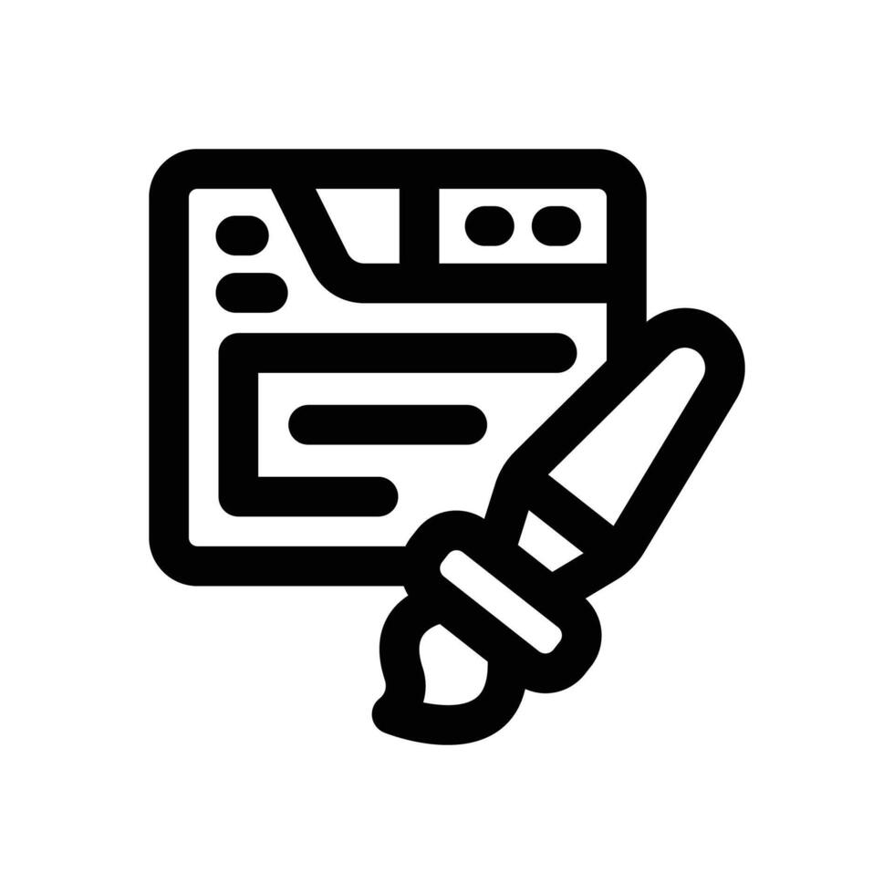 drawing line icon. Clean and minimalist icon for websites and mobile apps. vector